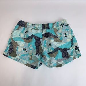 Patagonia Barely Baggies Blue Flower Shorts